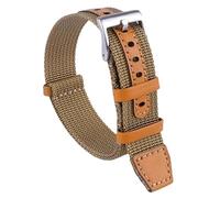 dongriuk Correa de cuero de nailon para reloj deportivo de mujer y hombre, pulsera suave para Hamilton Khaki Field(Clasp A-brown,22mm)
