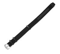 dongriuk Correa de cuero de nailon para reloj deportivo de mujer y hombre, pulsera suave para Hamilton Khaki Field(Black-silver,22mm)