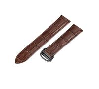 dongriuk Correa de cuero genuino para reloj Tank London Solo, resistente al agua, cómoda y de una sola cola.(Brown-Black-Z4,18mm)