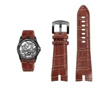 dongriuk Correa de cuero genuino para Roger Dubuis King EXCALIBUR. Accesorio de pulsera.(Brown black)