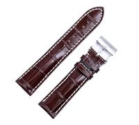 dongriuk Correa de cuero italiano para Breitling Pilot Avenger Chronomat Superocean Heritage Series(Brown letter silver 1,24mm)