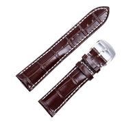dongriuk Correa de cuero italiano para Breitling Pilot Avenger Chronomat Superocean Heritage Series(Brown letter silver 2,24mm)
