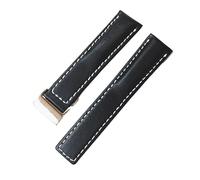 dongriuk Correa de cuero para Breitling Avenger Superocean Blackbird(Black)