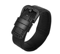 dongriuk Correa de cuero para reloj Dietrich de 24 mm.(Blackbb)