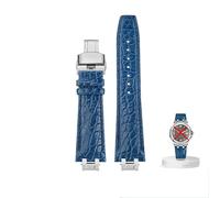dongriuk Correa de cuero para reloj Maurice Lacroix AIKON AI6007 1108 AI6058 AI6008, de liberación rápida, de acero inoxidable y con unión metálica.(Blue1,For Al6008 Al6058)
