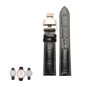 dongriuk Correa de cuero para reloj Tissot 1853 Le Locle Seastar Gentleman Ballade para hombre y mujer(Blackp2,22mm)