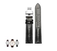 dongriuk Correa de cuero para reloj Tissot 1853 Le Locle Seastar Gentleman Ballade para hombre y mujer(Blacks2,18mm)