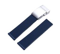 dongriuk Correa de goma para Breitling Avenger Super Ocean Heritage Yellow Wolf Blackbird Reconnaissance(Blue shiny silver,22mm)