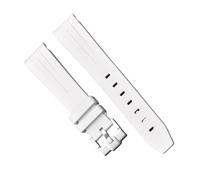 dongriuk Correa De Reloj Curvada De Goma Sin Huecos Para Omega Moonswatch Joint Planet Series Moon Mercury Hombres Mujeres Correas De Reloj(White)