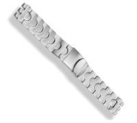 dongriuk Correa de reloj de acero inoxidable con interfaz dentada para relojes de pulsera Swatch, correa de reloj de Metal sólido para hombres y mujeres(Silver)