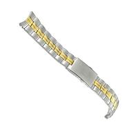 dongriuk Correa de reloj de acero inoxidable de 20 mm para Tissot PR100 T101.417 T101410(Silver golden)