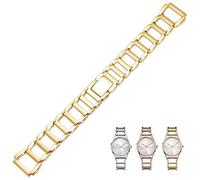 dongriuk Correa de reloj de acero inoxidable para relojes CK K3G231/6 K2G231 K2Y2Y1/6, accesorios de correa de reloj de moda para mujer, extremo de asa(Gold)