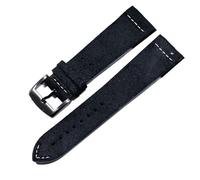 dongriuk Correa de reloj de ante y cuero genuino para MIDO Ocean Star Navigator M032M032607A(Blackg1)