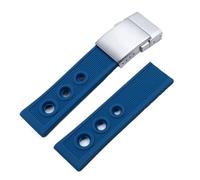 dongriuk Correa de reloj de caucho para Breitling Avenger Challenger Superocean Heritage.(Blue matte silver,22mm)