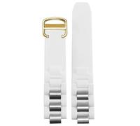 dongriuk Correa De Reloj De Caucho Resistente Al Agua Con Extremos Convexos Para La Serie 21st Century(Whiteg)