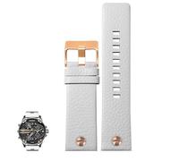 dongriuk Correa de reloj de cuero genuino para Diesel DZ4323/7395/7313/7350, cadena de reloj con grano de lichi.(Whiter,30mm)