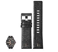 dongriuk Correa de reloj de cuero genuino para Diesel DZ4323/7395/7313/7350, cadena de reloj con grano de lichi.(Blackb,22mm)