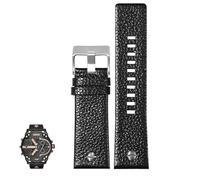dongriuk Correa de reloj de cuero genuino para Diesel DZ4323/7395/7313/7350, cadena de reloj con grano de lichi.(Blacks,28mm)