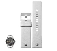 dongriuk Correa de reloj de cuero genuino para Diesel DZ4323/7395/7313/7350, cadena de reloj con grano de lichi.(Whites,30mm)