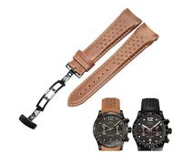 dongriuk Correa de reloj de cuero genuino para Mido Ocean Star Explorer M025.627 Correa de reloj de cuero genuino(Brown,22mm)