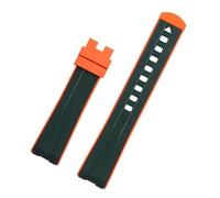 dongriuk Correa de reloj de goma con extremo curvado, apta para Omega Seamaster 007 Speedmaster Diver 300M Aqua Terra 150 Planet Ocean, correa de reloj suave e impermeable(Orange Green 2)