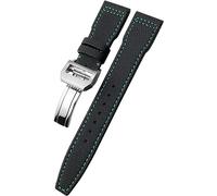 dongriuk Correa De Reloj De Nailon Tejido Para Pulsera IWC Pilot Mark Portugieser Portofino Con Hebilla Plegable De 20mm, 21mm Y 22mm(Black green silver,21mm)