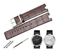 dongriuk Correa de reloj para CK K1S21120/K1S21102/KIS21100 de piel auténtica para Calvin Klein con interfaz cóncava exclusiva de 20 mm para mujer(Brown1)