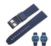 dongriuk Correa de silicona para Breitling Super Ocean Avenger, correa de caucho con hebilla negra, deportiva.(Blueb)