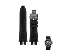 dongriuk Correa de silicona para reloj Roger Dubuis EXCALIBUR King(Black black)