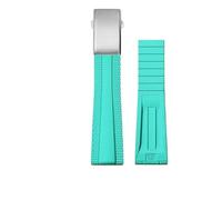 dongriuk Correa plegable de caucho fluorado para cronógrafo Breitling Avenger Super Ocean(Cyan silver)