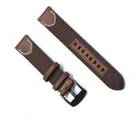 dongriuk Correas De Liberación De Cuero De Nailon Vintage Para Hombres Para Seiko Para Correa De Reloj Omega Con Hebilla(Brown,20mm)