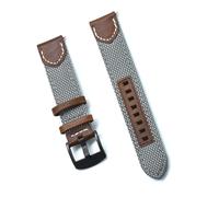 dongriuk Correas De Liberación De Cuero De Nailon Vintage Para Hombres Para Seiko Para Correa De Reloj Omega Con Hebilla(Grey,22mm)