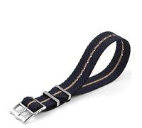 dongriuk Correas de nailon para relojes Omega SEAMASTER 300 PLANET OCEAN 007 AT150 DE VILLE para relojes Speedmaster(Dark blue X khaki,20mm)