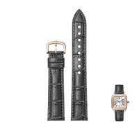 dongriuk Correas De Reloj De Cuero Con Hebillas De Pasador Compatibles Con Tank Dumont Santos Para Hombre Y Mujer.(Blackr,17mm)