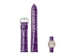 dongriuk Correas De Reloj De Cuero Con Hebillas De Pasador Compatibles Con Tank Dumont Santos Para Hombre Y Mujer.(Purples,22mm)
