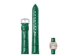 dongriuk Correas De Reloj De Cuero Con Hebillas De Pasador Compatibles Con Tank Dumont Santos Para Hombre Y Mujer.(Greens,22mm)