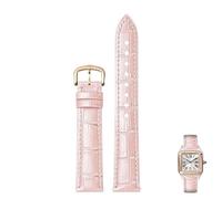 dongriuk Correas De Reloj De Cuero Con Hebillas De Pasador Compatibles Con Tank Dumont Santos Para Hombre Y Mujer.(Pinkr,18mm)