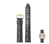 dongriuk Correas De Reloj De Cuero Con Hebillas De Pasador Compatibles Con Tank Dumont Santos Para Hombre Y Mujer.(Blackg,17mm)