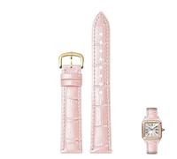 dongriuk Correas De Reloj De Cuero Con Hebillas De Pasador Compatibles Con Tank Dumont Santos Para Hombre Y Mujer.(Pinkg,17mm)