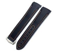 dongriuk New Nylon Rubber Watchband Fit For Omega Seamaster 300 AT150 Speedmaster Silicone Watch Strap(Blue Pink,21mm)