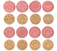 DONGSZQ Moldes Galletas Navidad,8 piezas 3D Molde de galletas de Navidad, Cortadores de galletas de Navidad,Moldes de Galletas Navidad Plástico,para Niños,cookie fondant decoración de pasteles (E)