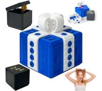 DONGTATA 3D Caja de Regalo Sorpresa Dedo Medio Caja Broma Prank Gift Box Molesta Divertida Motivo Árbol de Navidad Ideal para Cumpleaños Navidad Fiestas Sorprende y Ríe
