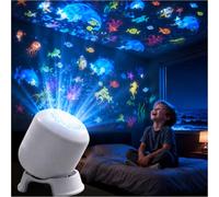 DONGTATA Proyector LED de mar, océano, proyector de cielo estrellado, luz nocturna para niños, funcionamiento con red USB, Plug and Play, decoración para dormitorio, salón, coche, fiesta, regalo