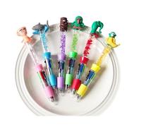 DONGTATA Set de 6 Bolígrafos Italian Brainrot Figuras Tung Tung Tung Sahur Tralalero Tralala-Inspired Bolígrafo Colorido Regalo Divertido de Colección para Niños y Adultos Oficina Escuela