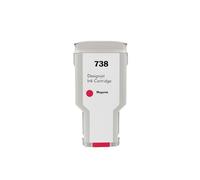 DONGXINGCUNZG Cartucho de Tinta Compatible HP738 738 Tinta 676M6A 676M7A 676M8A 498N8A inyección de Tinta de Color Premium for Impresora DesignJet T950 T850(1pcs M-300ML)