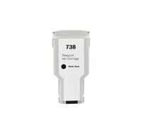 DONGXINGCUNZG Cartucho de Tinta Compatible HP738 738 Tinta 676M6A 676M7A 676M8A 498N8A inyección de Tinta de Color Premium for Impresora DesignJet T950 T850(1pcs MBK-300ML)