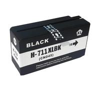 DONGXINGCUNZG Cartucho de Tinta CZ130A CZ131A CZ132A CZ133A Lleno de Tinta Compatible con Impresora 711 711XL HP711 DesignJet T120 T520(BK)