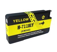 DONGXINGCUNZG Cartucho de Tinta CZ130A CZ131A CZ132A CZ133A Lleno de Tinta Compatible con Impresora 711 711XL HP711 DesignJet T120 T520(Y)