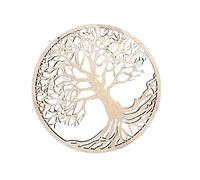 Dongzhi Árbol de la vida de 30 cm, decoración de pared, árbol de la vida, arte de pared de madera, regalo de inauguración de la casa, decoración del hogar para interiores y exteriores