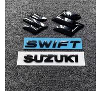 DONHEK Coche Emblemas para Suzuki Swift 2017-2023,ABS Parrilla del Radiador Frontal Trasero Maletero Insignia 3D Logo Car Styling Autoadhesivo Embellecedores y Accesorios para Carrocería